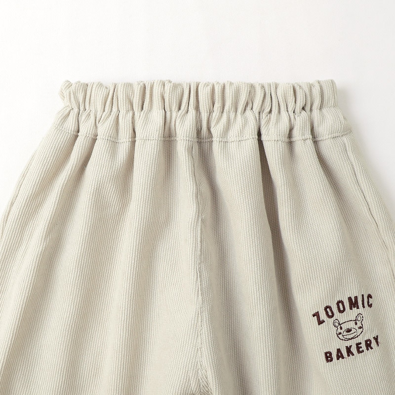 食パンポケット付きコーデュロイボトムス｜80-130cm【 ZOOMIC ズーミック パン屋シリーズ 】