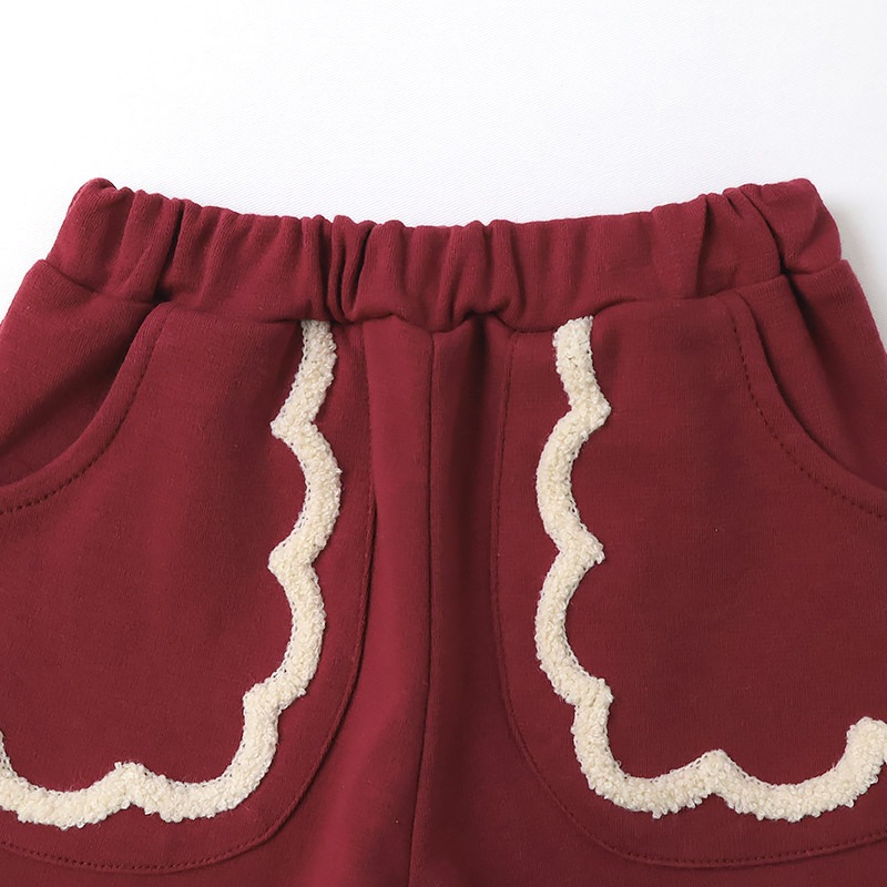なみなみ刺繍ポケットショートパンツ【Uzulandウズランド】