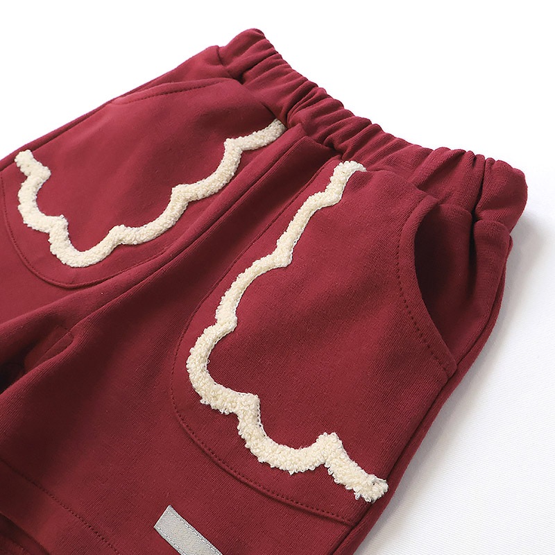 なみなみ刺繍ポケットショートパンツ【Uzulandウズランド】