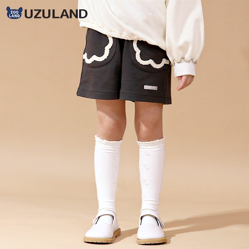 なみなみ刺繍ポケットショートパンツ【Uzulandウズランド】