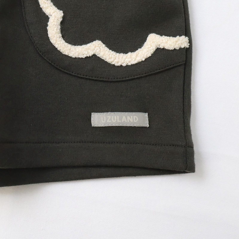 なみなみ刺繍ポケットショートパンツ【Uzulandウズランド】