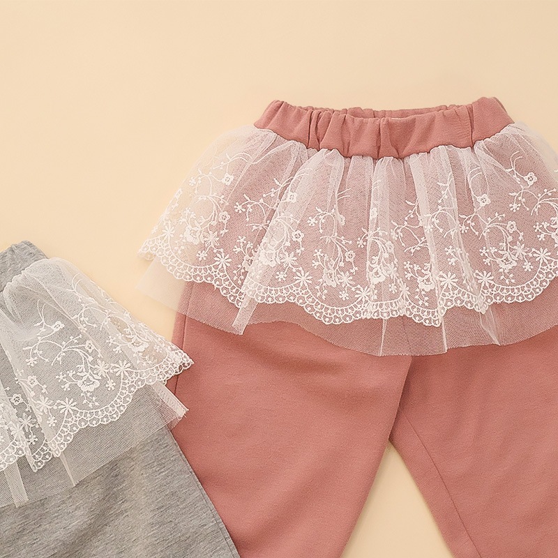 チュールレース付きパンツ【Uzulandウズランド】