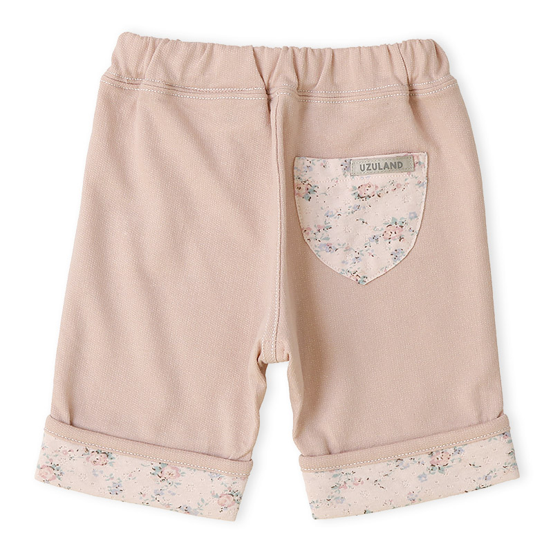 小花柄ロールアップハーフパンツ【 Uzuland ウズランド 】｜80-130cm