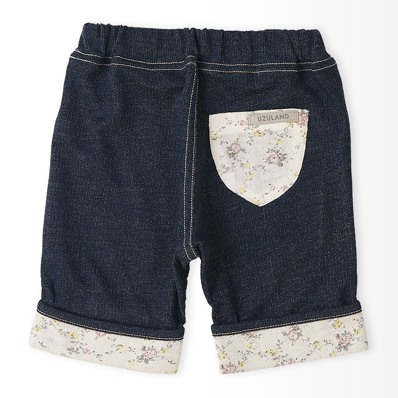 小花柄ロールアップハーフパンツ【 Uzuland ウズランド 】｜80-130cm