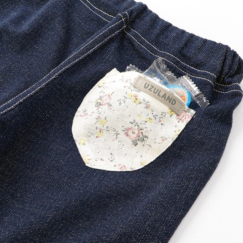 小花柄ロールアップハーフパンツ【 Uzuland ウズランド 】｜80-130cm