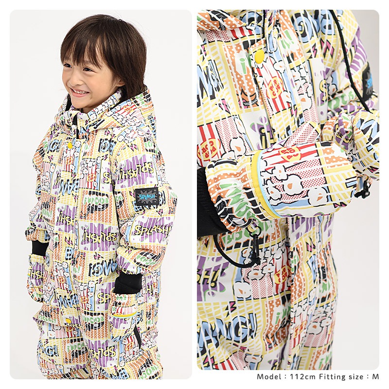 キッズ ベビー スノーグローブ 中綿入り 撥水加工 男の子 女の子 手袋 スキーグローブ スキー手袋 ミトン ZOOMIC UZULAND アニマル 動物 ネコ 猫 チェック ペイント N-3B ミリタリー 花柄 アメコミ風 無地 雪遊び 外遊び 防寒 冬 1歳 2歳 3歳 4歳 通園 通学 幼稚園 保育園