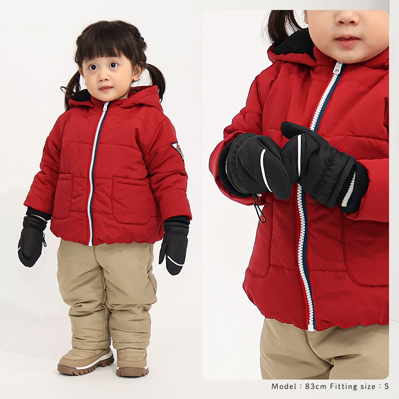 キッズ ベビー スノーグローブ 中綿入り 撥水加工 男の子 女の子 手袋 スキーグローブ スキー手袋 ミトン ZOOMIC UZULAND アニマル 動物 ネコ 猫 チェック ペイント N-3B ミリタリー 花柄 アメコミ風 無地 雪遊び 外遊び 防寒 冬 1歳 2歳 3歳 4歳 通園 通学 幼稚園 保育園