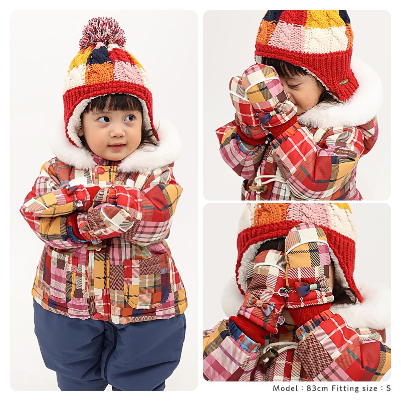 キッズ ベビー スノーグローブ 中綿入り 撥水加工 男の子 女の子 手袋 スキーグローブ スキー手袋 ミトン ZOOMIC UZULAND アニマル 動物 ネコ 猫 チェック ペイント N-3B ミリタリー 花柄 アメコミ風 無地 雪遊び 外遊び 防寒 冬 1歳 2歳 3歳 4歳 通園 通学 幼稚園 保育園