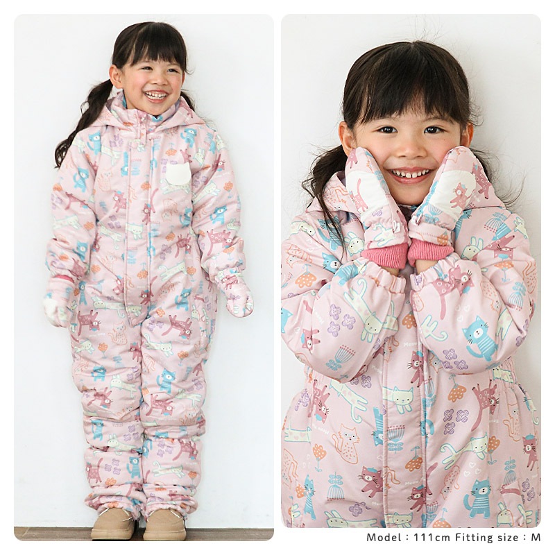 キッズ ベビー スノーグローブ 中綿入り 撥水加工 男の子 女の子 手袋 スキーグローブ スキー手袋 ミトン ZOOMIC UZULAND アニマル 動物 ネコ 猫 チェック ペイント N-3B ミリタリー 花柄 アメコミ風 無地 雪遊び 外遊び 防寒 冬 1歳 2歳 3歳 4歳 通園 通学 幼稚園 保育園