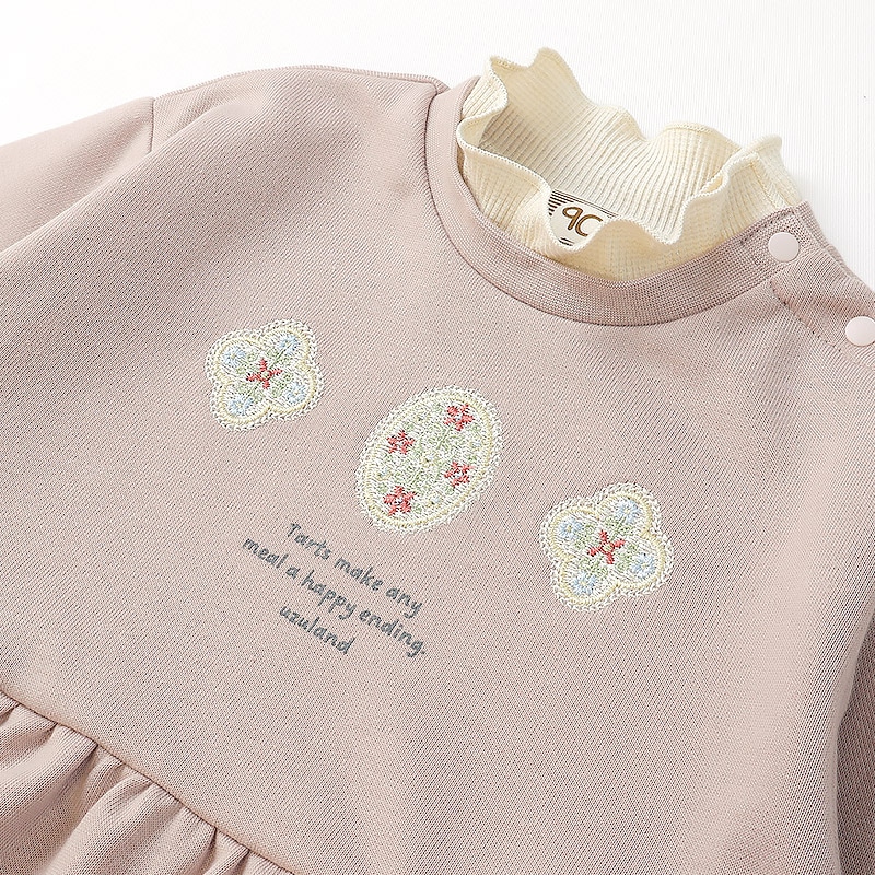 刺繍フリルトレーナー|80-130cm【 Uzuland ウズランド 】