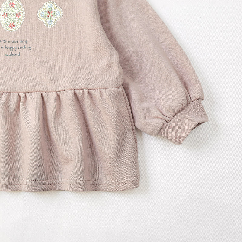 刺繍フリルトレーナー|80-130cm【 Uzuland ウズランド 】
