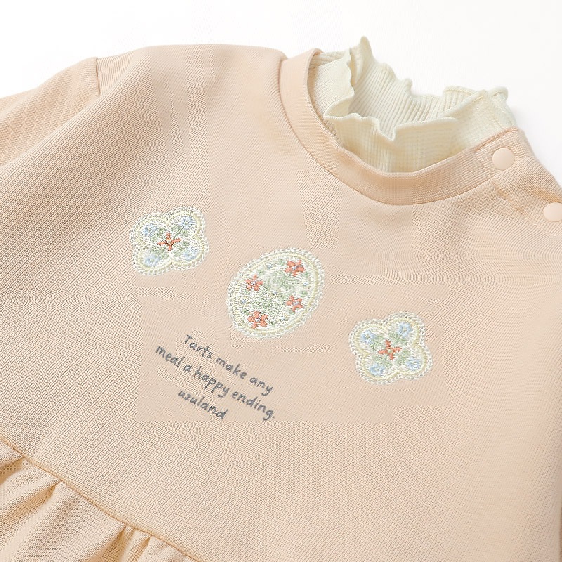 刺繍フリルトレーナー|80-130cm【 Uzuland ウズランド 】