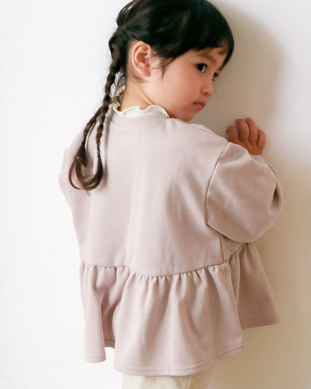 刺繍フリルトレーナー|80-130cm【 Uzuland ウズランド 】