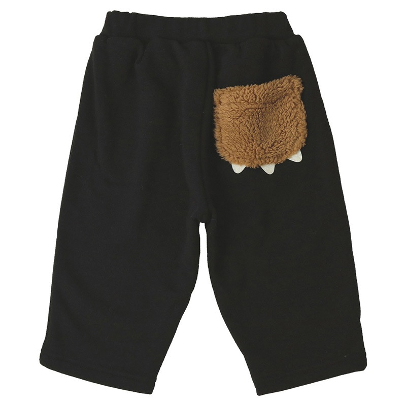 キッズ ロングパンツ 10分丈 裏起毛 起毛あり 長ズボン 男の子 女の子 切替 動物 アニマル くま パンダ バックポケット ( 80-130cm )【 ZOOMIC ズーミック 】 ベビー ズボン 伸縮 ライン ストレッチ スウェット ロゴ キャラクター 80cm 90cm 95cm 100cm 110cm 120cm 130cm