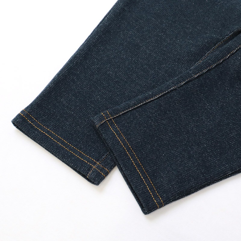 キッズ 10分丈パンツ ニットデニム パンツ アップリケ 男の子 女の子 起毛なし 【フルーツ天国】 ベビー ストレッチ ズボン デニムパンツ ボトムス 伸縮 伸びる ウエストゴム バナナ イチゴ 苺 いちご 男児 女児 80 90 95 100 110 120 130