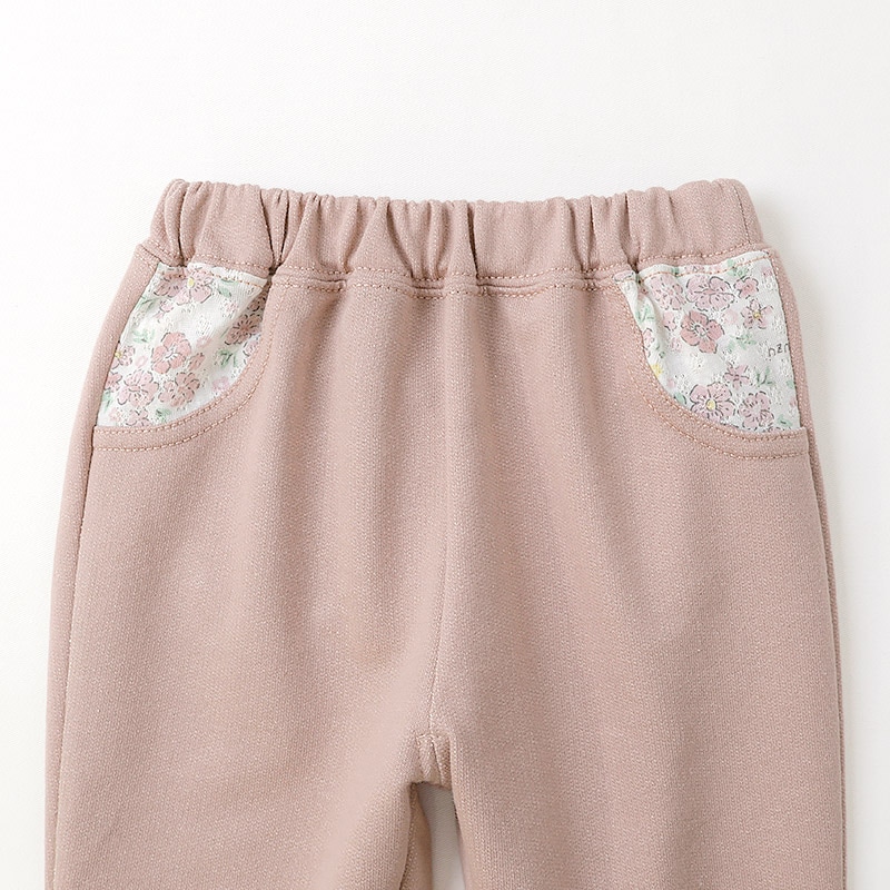 花柄折り返し7分丈パンツ|80-130cm【 Uzuland ウズランド 】