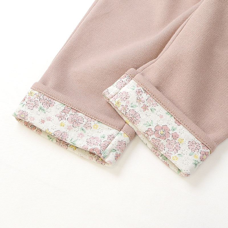 花柄折り返し7分丈パンツ|80-130cm【 Uzuland ウズランド 】