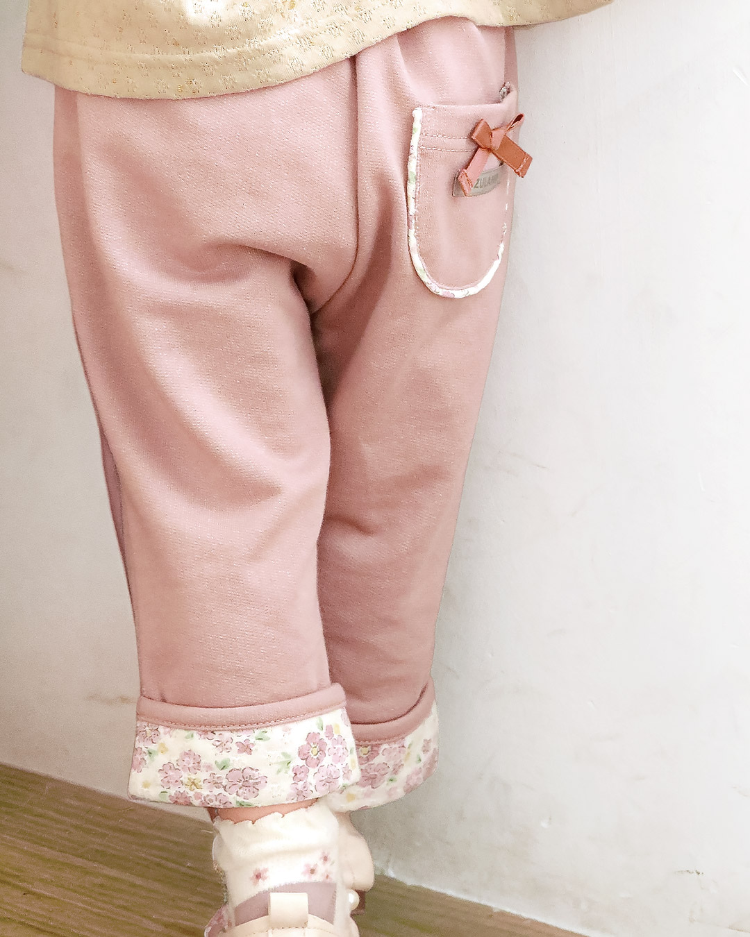 花柄折り返し7分丈パンツ|80-130cm【 Uzuland ウズランド 】