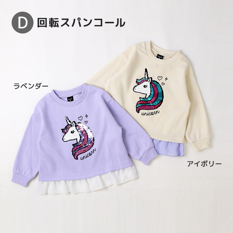 キッズ ベビー スウェットトレーナー 長袖 裏起毛 起毛あり ボア フリース ブークレ 女の子 【GrinLab グリンラボ】 スエット トップス インナー うさぎ ネコ ねこ 猫 ハート ユニコーン リボン フリル ポシェット スパンコール チュール かわいい 80 90 95 100 110 120 130