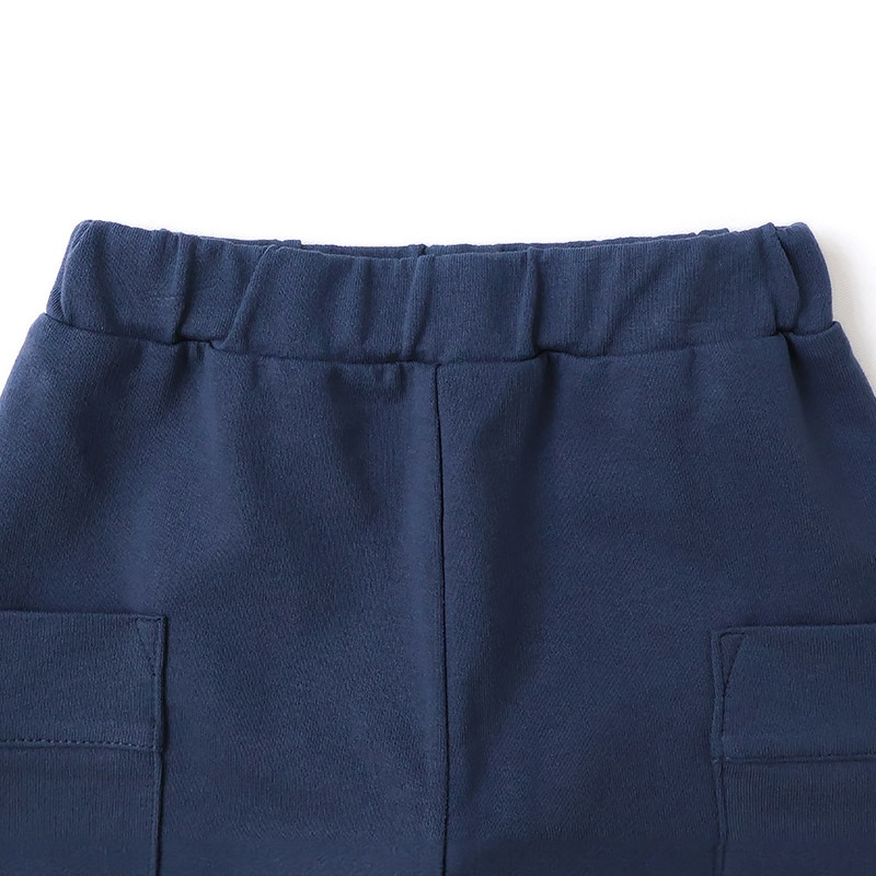 キッズ 5分丈パンツ ハーフパンツ 男の子 女の子 イージーパンツ 【GrinLab グリンラボ】 ベビー ストレッチ ズボン ボトムス 短パン 涼しい ミニ裏毛 無地 伸縮 ウエストゴム ポケット付き 大容量 外遊び アウトドア 男児 女児 80 90 95 100 110 120 130