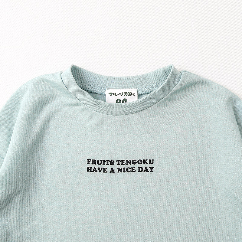 フルーツアップリケ長袖Tシャツ|80-130cm 【 フルーツ天国 】