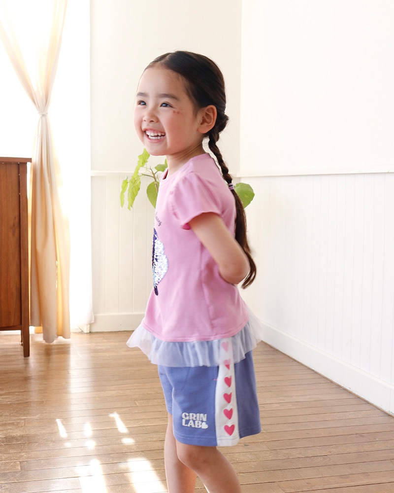キラキラスパンコール半袖Tシャツ【GrinLab グリンラボ】