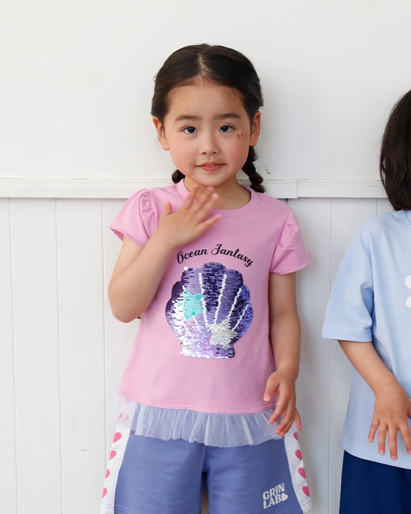 キラキラスパンコール半袖Tシャツ【GrinLab グリンラボ】