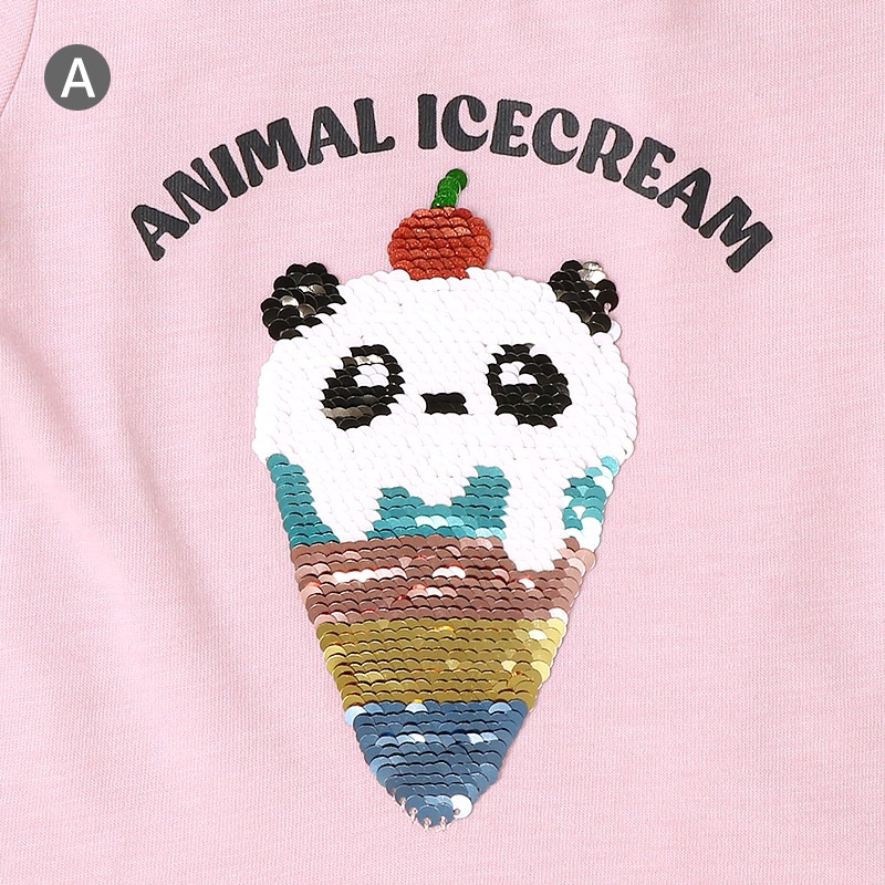キラキラスパンコール半袖Tシャツ【GrinLab グリンラボ】|80-130cm