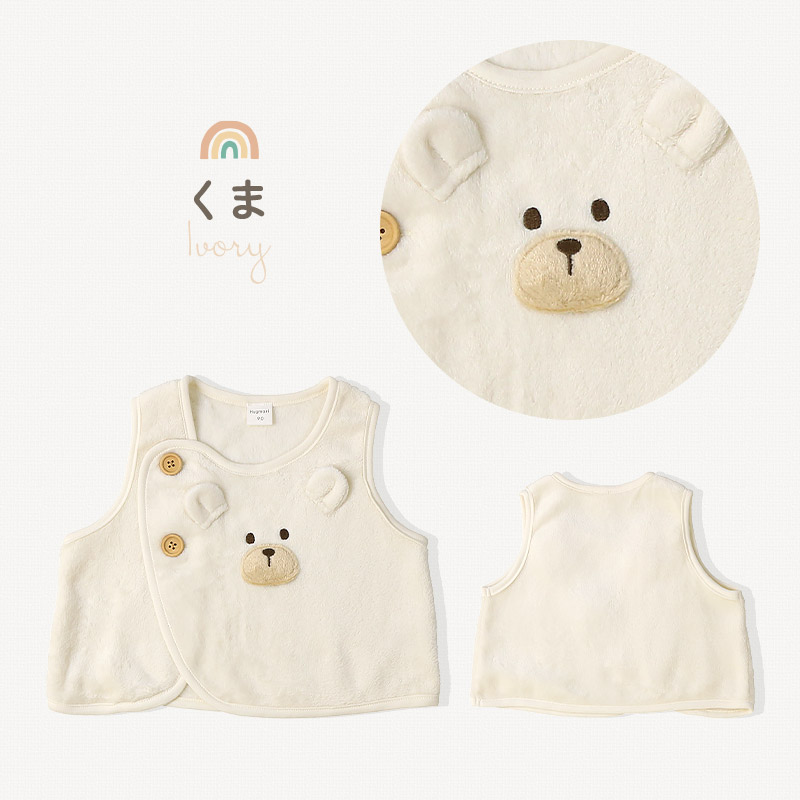 キッズ スリーパー ベスト ベビー 男の子 女の子 スーパーマイクロフリース 前開き お着替え簡単 アニマル くま うさぎ ねこ クマ ウサギ ネコ 猫 動物 耳付き 暖かい 防寒 毛布 体温調節 可愛い マイクロファイバー 洗える 80 90 95 100 お祝い ギフト プレゼント