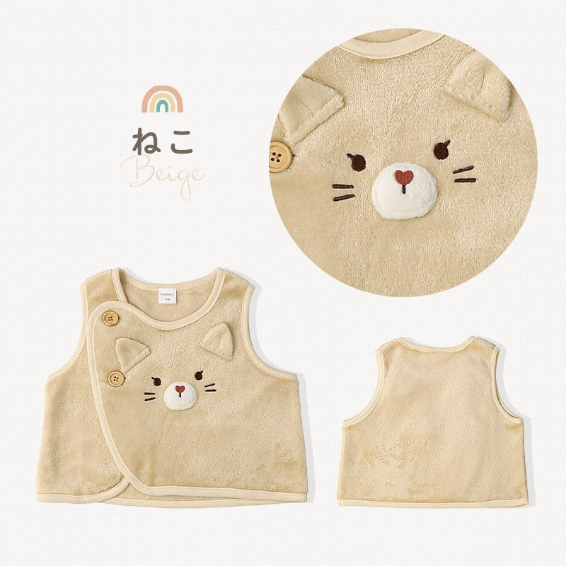 キッズ スリーパー ベスト ベビー 男の子 女の子 スーパーマイクロフリース 前開き お着替え簡単 アニマル くま うさぎ ねこ クマ ウサギ ネコ 猫 動物 耳付き 暖かい 防寒 毛布 体温調節 可愛い マイクロファイバー 洗える 80 90 95 100 お祝い ギフト プレゼント