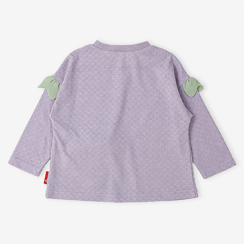 イチゴ/ぶどうのショルダー風長袖Tシャツ｜80-130cm 【 フルーツ天国 】