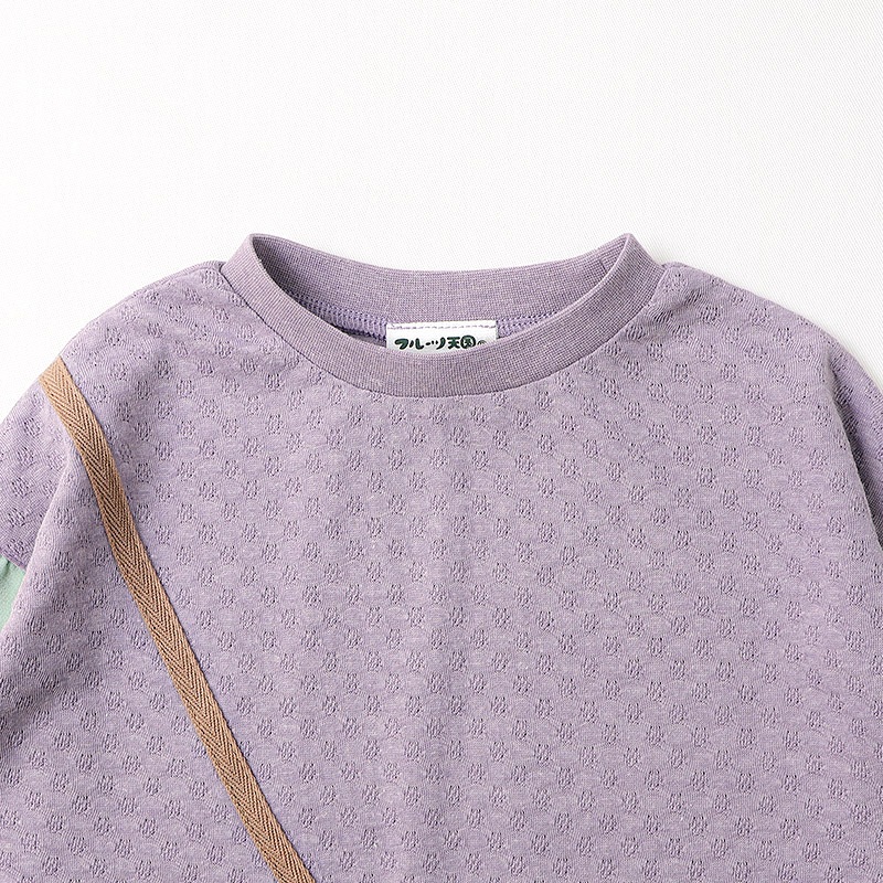 イチゴ/ぶどうのショルダー風長袖Tシャツ｜80-130cm 【 フルーツ天国 】