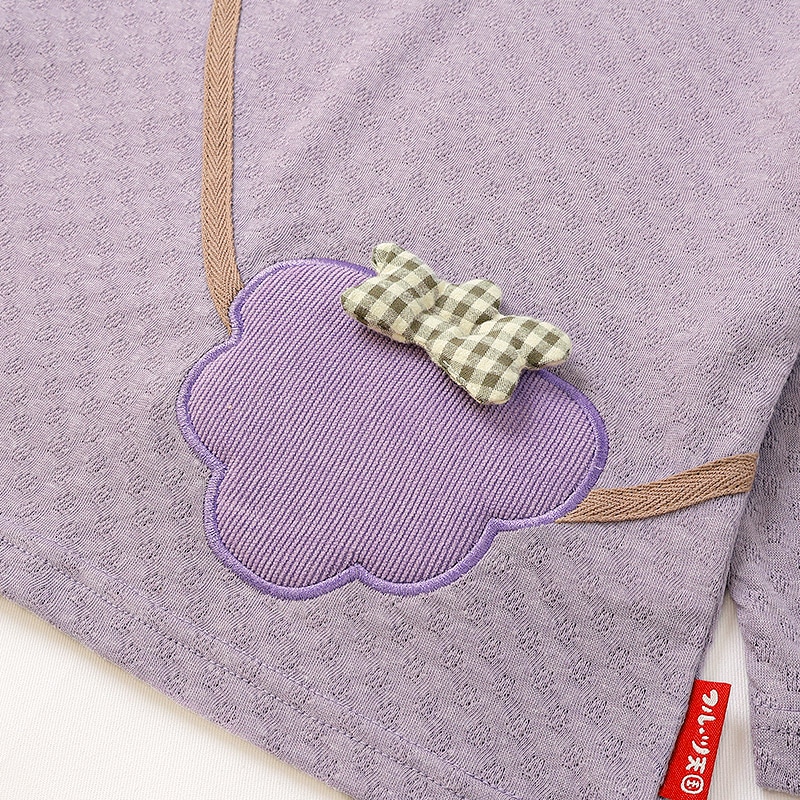 イチゴ/ぶどうのショルダー風長袖Tシャツ｜80-130cm 【 フルーツ天国 】