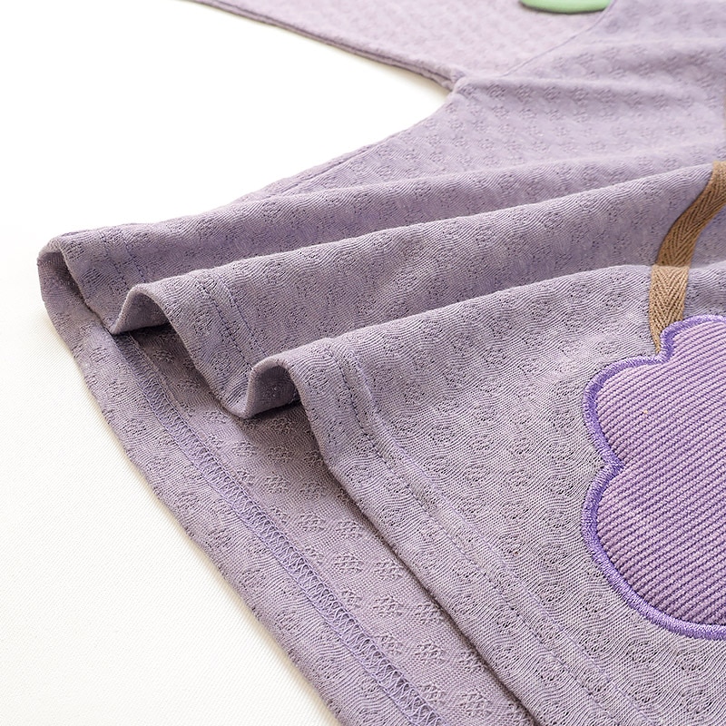 イチゴ/ぶどうのショルダー風長袖Tシャツ｜80-130cm 【 フルーツ天国 】