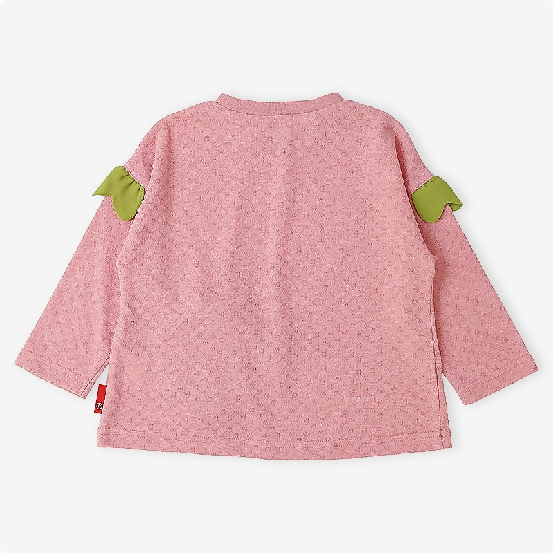 イチゴ/ぶどうのショルダー風長袖Tシャツ｜80-130cm 【 フルーツ天国 】