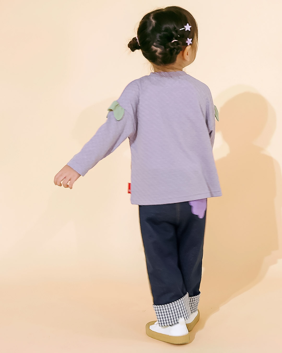 イチゴ/ぶどうのショルダー風長袖Tシャツ｜80-130cm 【 フルーツ天国 】