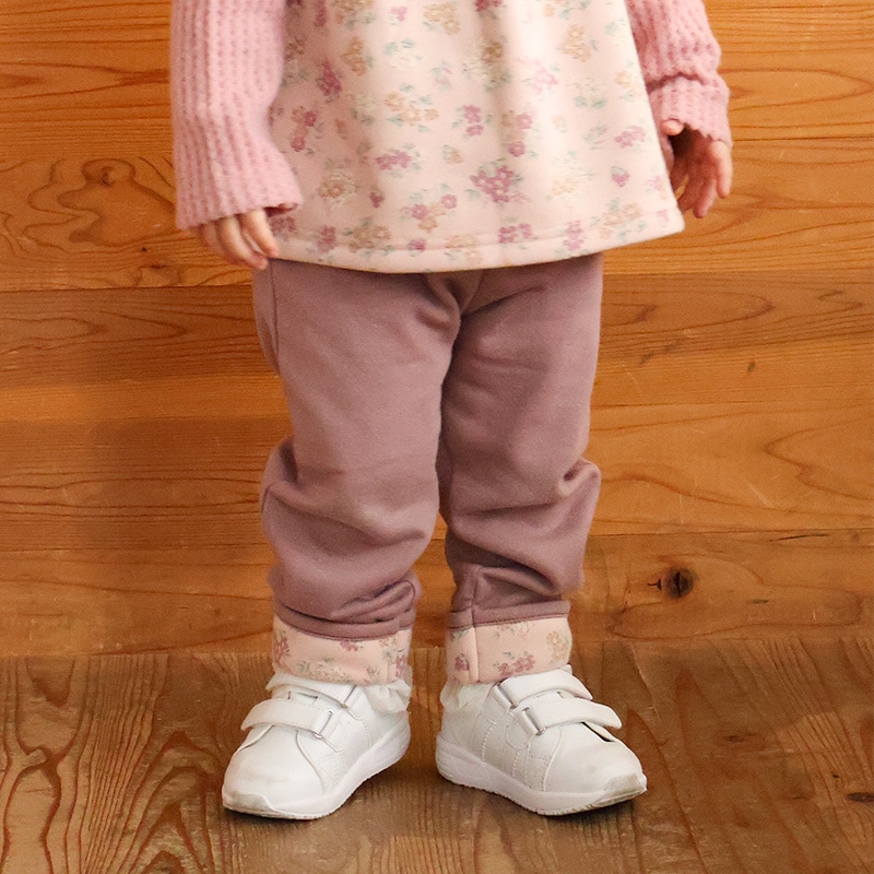 裾折り曲げ裏起毛ロングパンツ【Uzulandウズランド】