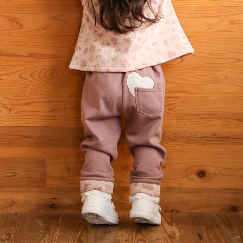 裾折り曲げ裏起毛ロングパンツ【Uzulandウズランド】