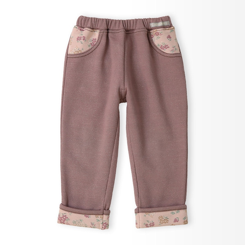 裾折り曲げ裏起毛ロングパンツ【Uzulandウズランド】