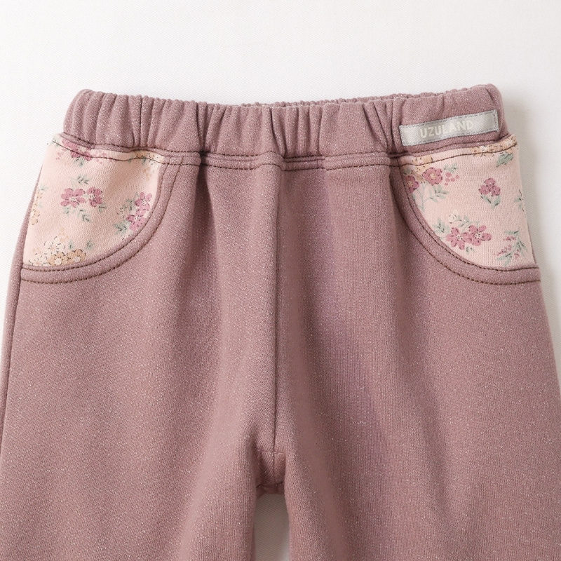 裾折り曲げ裏起毛ロングパンツ【Uzulandウズランド】