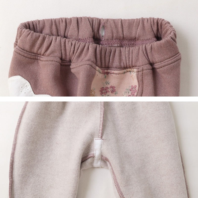 裾折り曲げ裏起毛ロングパンツ【Uzulandウズランド】