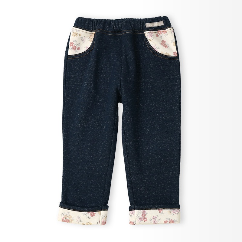 裾折り曲げ裏起毛ロングパンツ【Uzulandウズランド】