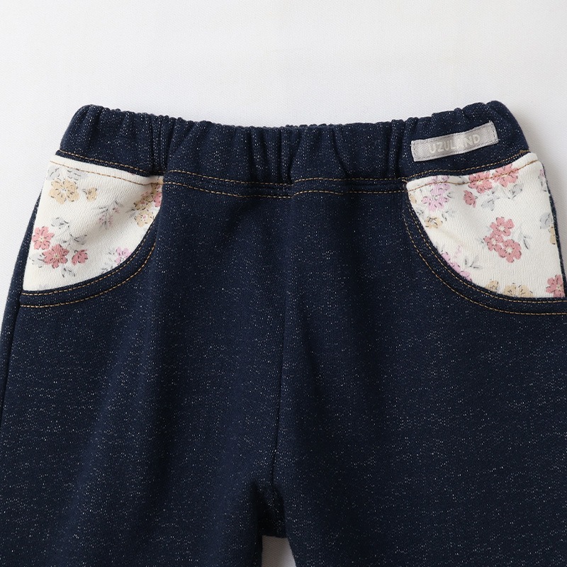 裾折り曲げ裏起毛ロングパンツ【Uzulandウズランド】