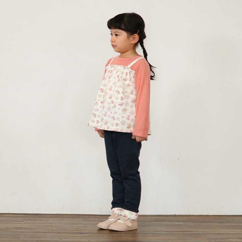 裾折り曲げ裏起毛ロングパンツ【Uzulandウズランド】