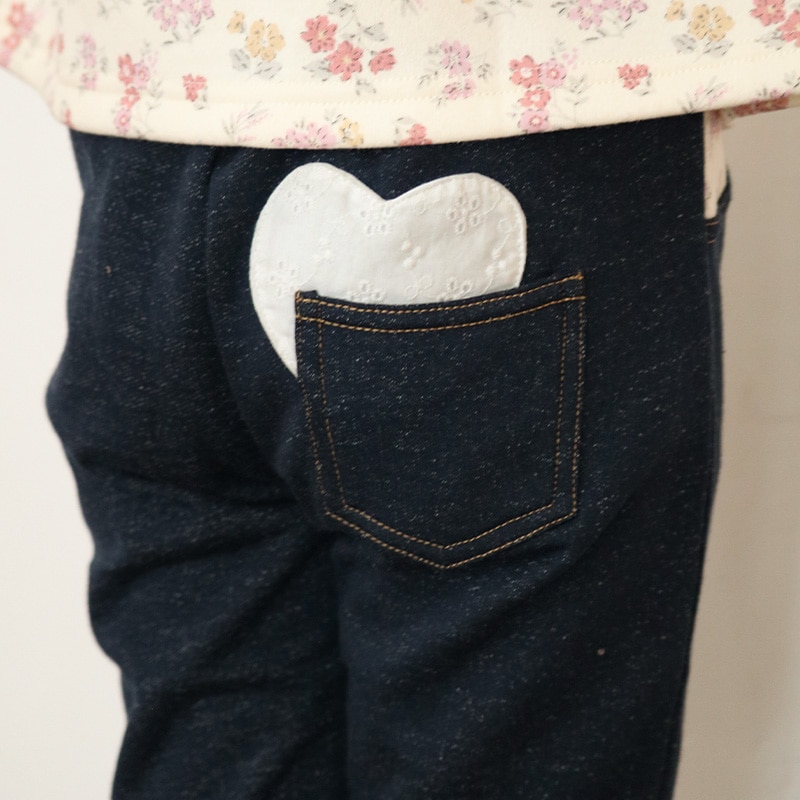 裾折り曲げ裏起毛ロングパンツ【Uzulandウズランド】