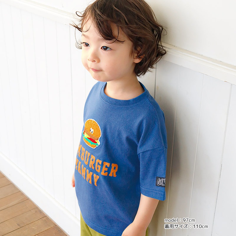 ワイドシルエットデザイン半袖Tシャツ【GrinLab グリンラボ】｜80