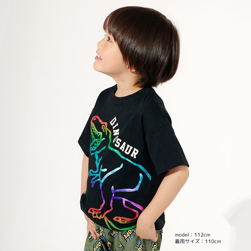 ワイドシルエットデザイン半袖Tシャツ【GrinLab グリンラボ】|80-130cm