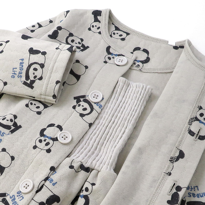 キッズ パジャマ 男の子 上下セット 2点セット 腹巻付 ( 80-130cm )  子供 ベビー セットアップ あったか ソフトキルト 長袖 前開き パンダ 車 くるま 動物 アニマル 春 秋 冬 はらまき 子供服 キルト 赤ちゃん 寝具 ナイトウェア ニットキルト 80 90 95 100 110 120 130