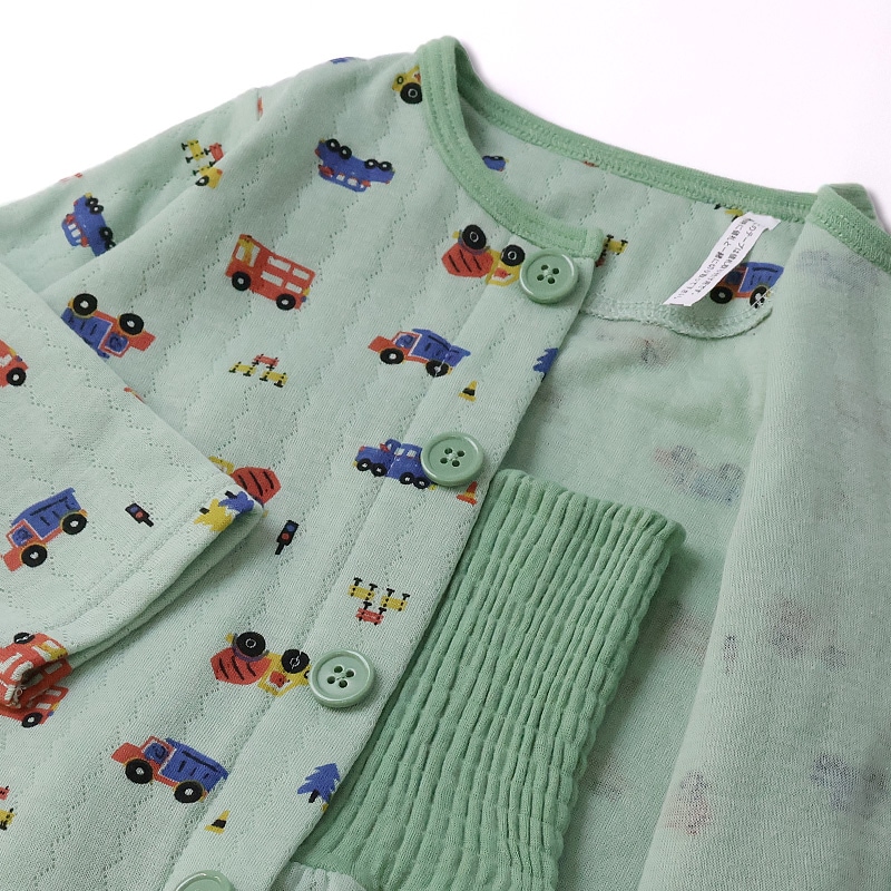 キッズ パジャマ 男の子 上下セット 2点セット 腹巻付 ( 80-130cm )  子供 ベビー セットアップ あったか ソフトキルト 長袖 前開き パンダ 車 くるま 動物 アニマル 春 秋 冬 はらまき 子供服 キルト 赤ちゃん 寝具 ナイトウェア ニットキルト 80 90 95 100 110 120 130