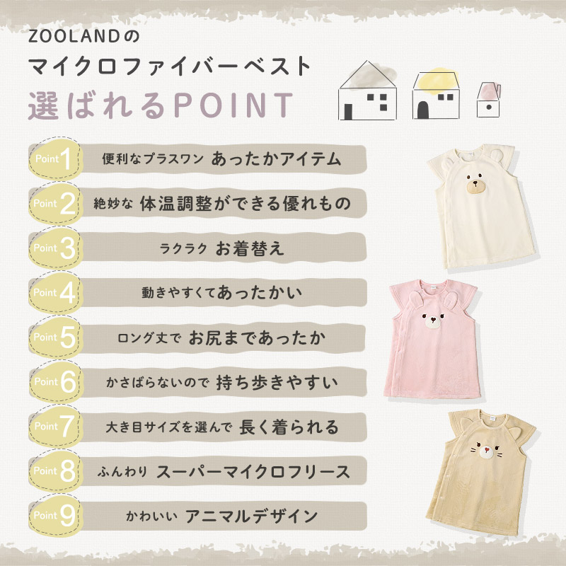 キッズ スリーパー ロングベスト ベビー 男の子 女の子 スーパーマイクロフリース 前開き スナップボタン お着替え簡単 アニマル くま うさぎ ねこ 動物 耳付き 暖かい 防寒 寝具 パジャマ お昼寝 寝間着 マイクロファイバー 80 90 95 100 お祝い ギフト プレゼント